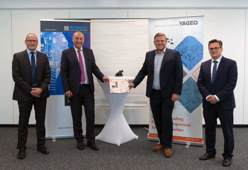 „Best European Automotive Distributor 2019“: Rutronik receives award from Yageo